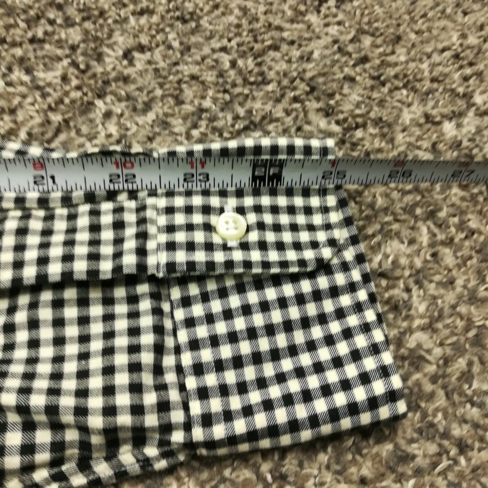 Ralph Lauren Shirt Gingham Checked LS Button Down Black Mens Medium Slim Fit - Picture 7 of 9